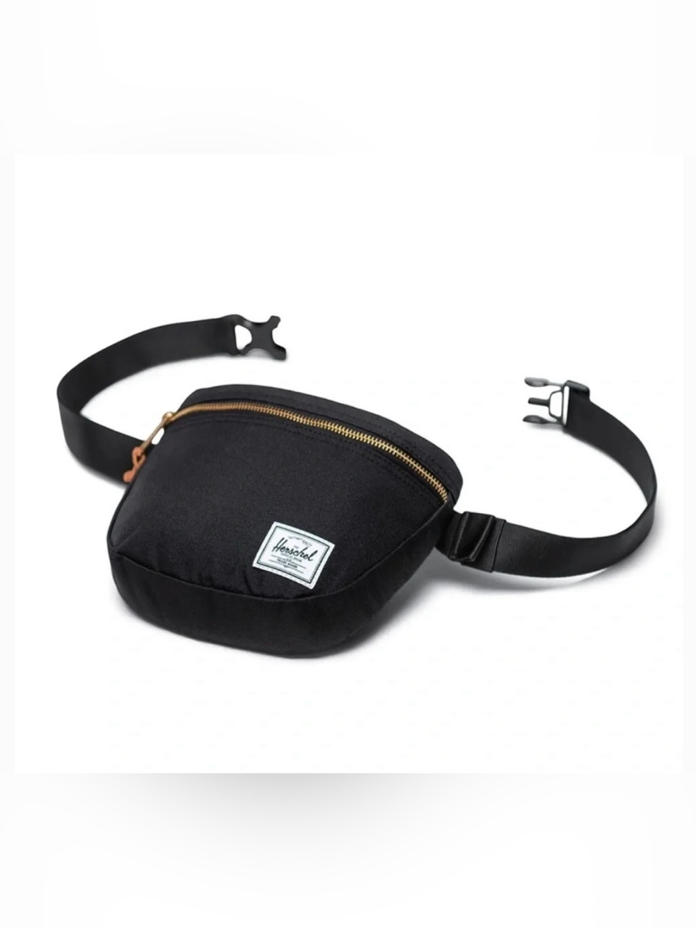Herschel Supply Company Black Waist Pack with Gold Zipper